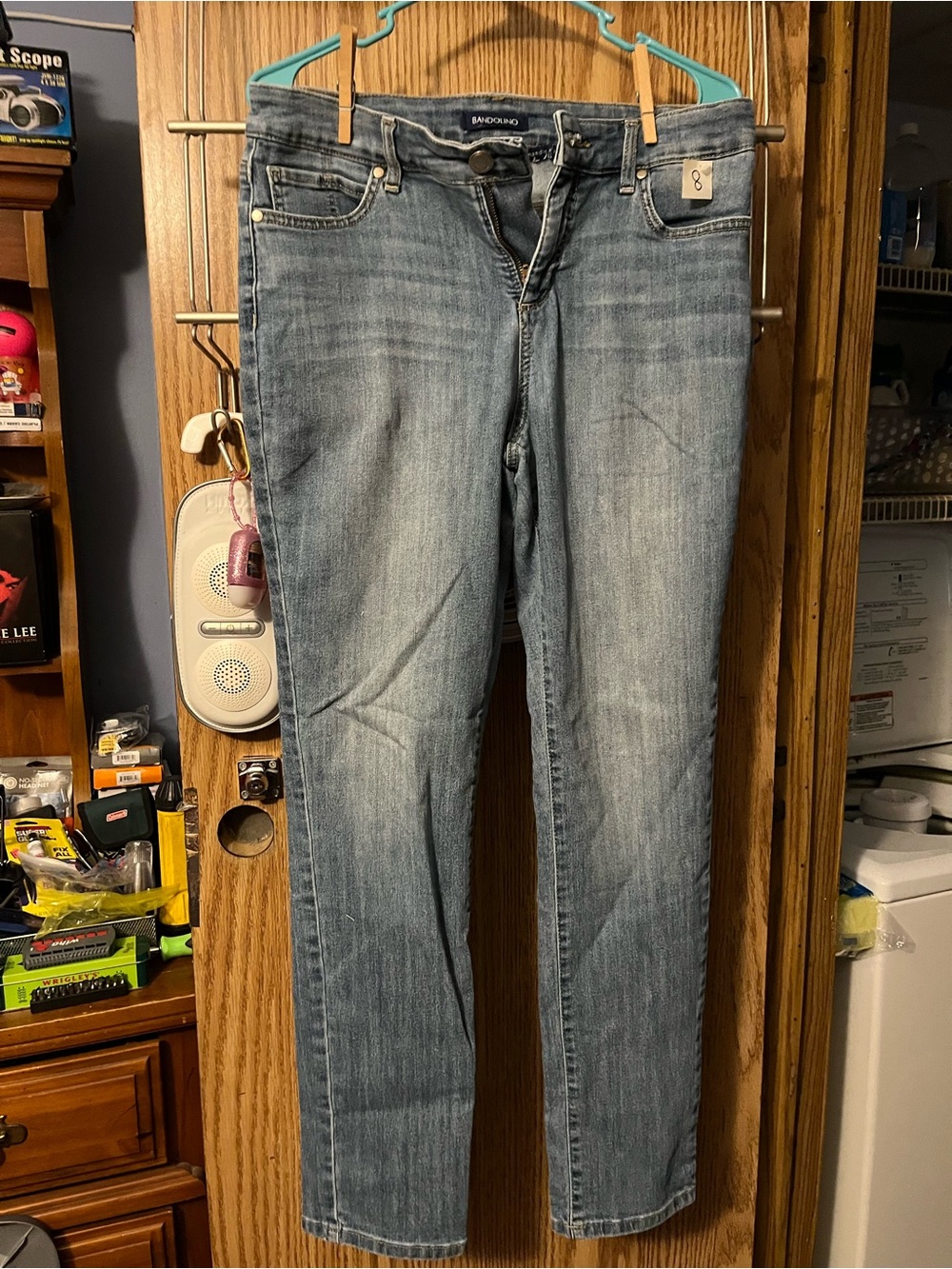 Bandolino Women's Straight Leg Jeans in Light Blue Wash